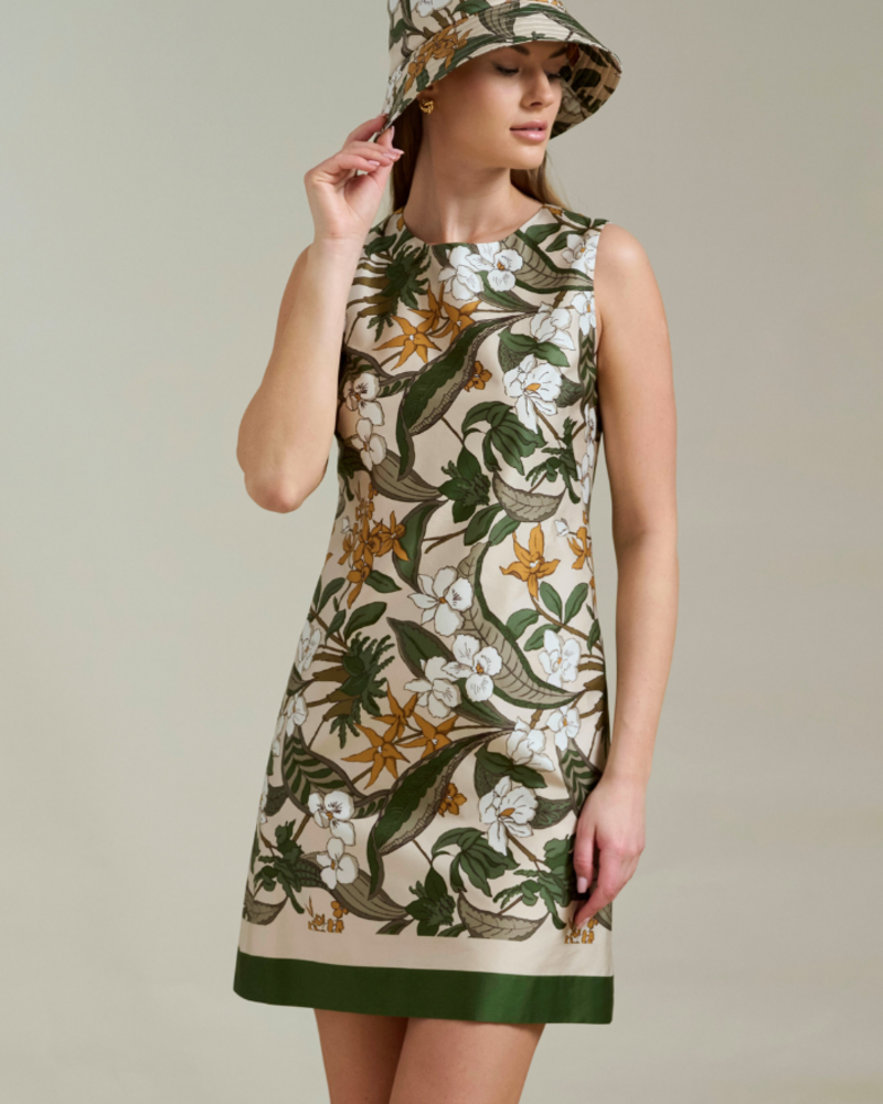 SLEEVELESS COTTON DRESS ZANIBAR BEIGE