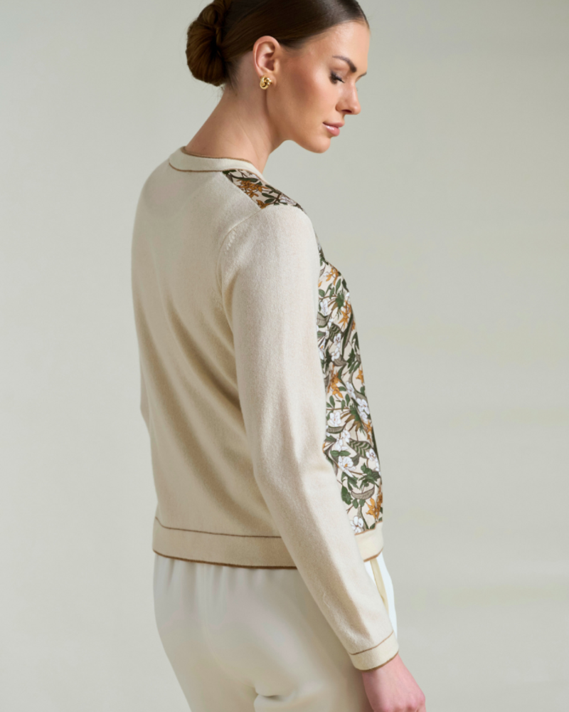 CASHMERE KNITTED CARDIGAN SET ZANIZBAR BEIGE