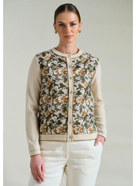 CASHMERE KNITTED CARDIGAN SET ZANZIBAR BEIGE