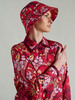 COLLARED COTTON PRINTED SHIRT ZANZIBAR RED