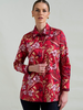 COLLARED COTTON PRINTED SHIRT ZANZIBAR RED