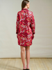COTTON SHIRT DRESS W/ SHORT SLEEVES: ZANZIBAR RED