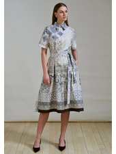 HALF-SLEEVES DRESS: SEVILLE IVORY