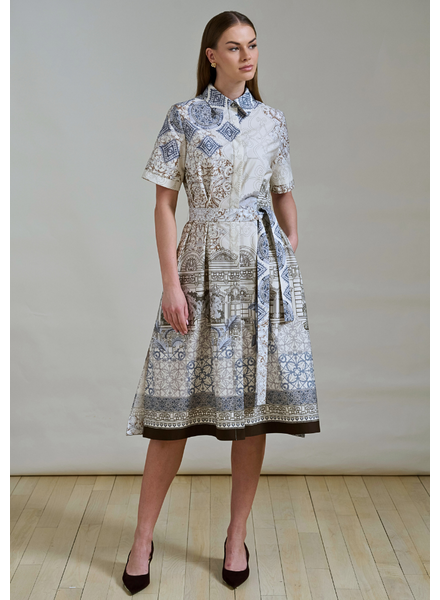 HALF-SLEEVES DRESS: SEVILLE IVORY