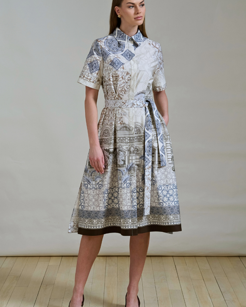 HALF-SLEEVES DRESS: SEVILLE IVORY