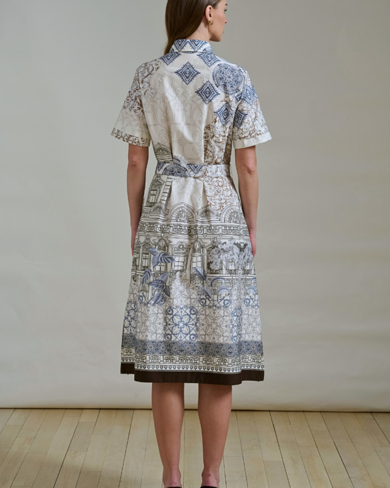 HALF-SLEEVES DRESS: SEVILLE IVORY
