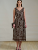 SILK SLEEVELESS DRESS: WELLINGTON CHOCOLATE