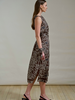 SILK SLEEVELESS DRESS: WELLINGTON CHOCOLATE