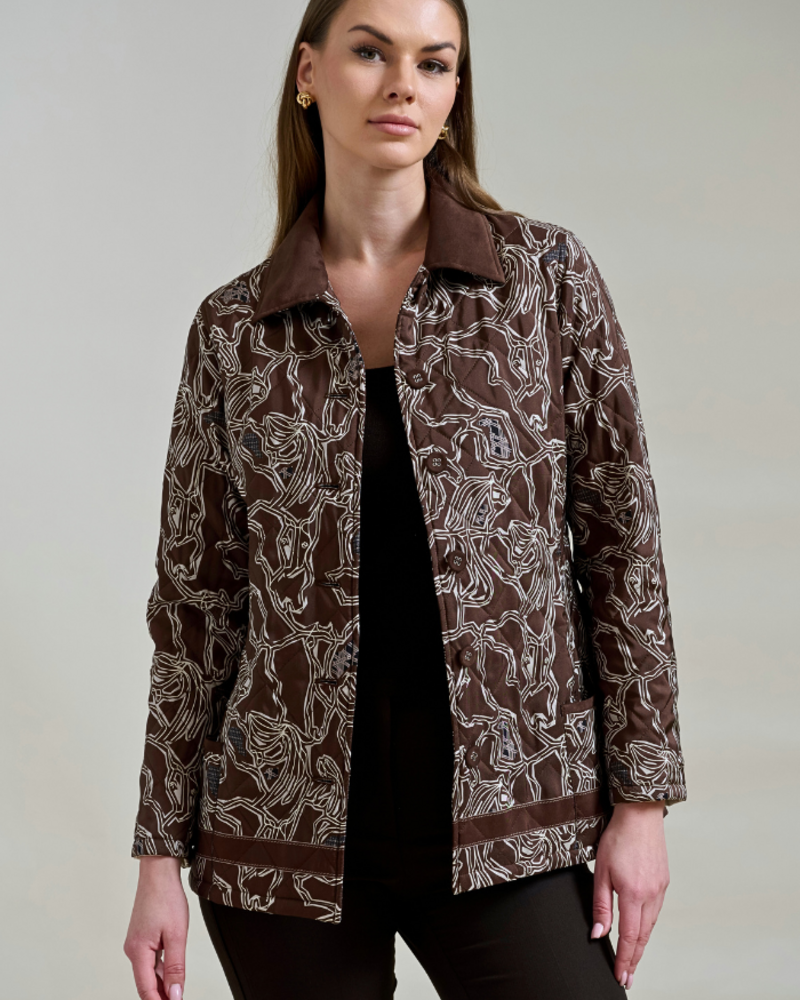 WELLINGTON CHOCOLATE  QUILTED JACKET