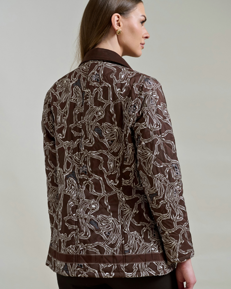 WELLINGTON CHOCOLATE  QUILTED JACKET