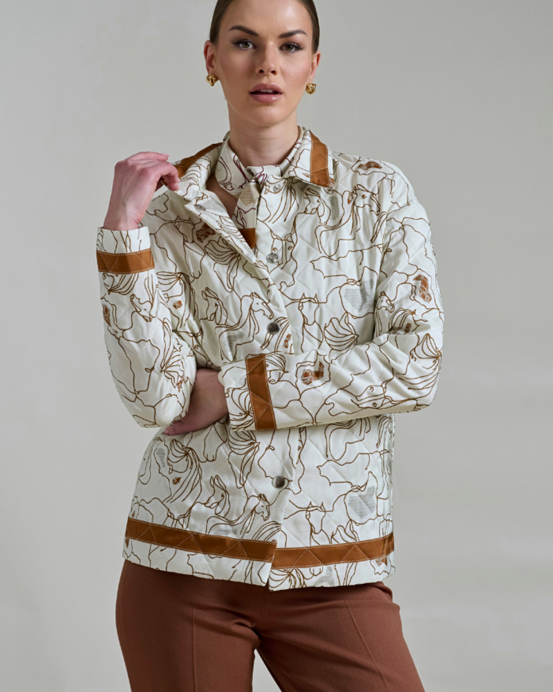 WELLINGTON IVORY  QUILTED JACKET
