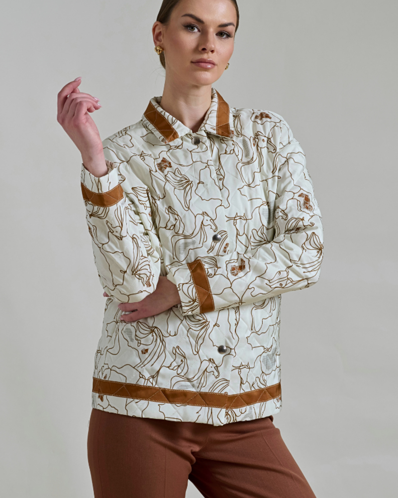 WELLINGTON IVORY  QUILTED JACKET
