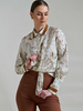 COLLARED SILK PRINTED SHIRT: WELLINGTON IVORY