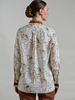 COLLARED SILK PRINTED SHIRT: WELLINGTON IVORY