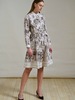 SILK SHIRT DRESS WITH BELT PRINT: LAKE COMO
