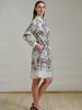 SILK SHIRT DRESS WITH BELT PRINT: LAKE COMO