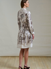 SILK SHIRT DRESS WITH BELT PRINT: LAKE COMO