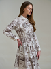 SILK SHIRT DRESS WITH BELT PRINT: LAKE COMO