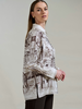 COLLARED SILK PRINTED SHIRT: LAKE COMO CHOCOLATE