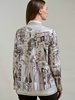 COLLARED SILK PRINTED SHIRT: LAKE COMO CHOCOLATE