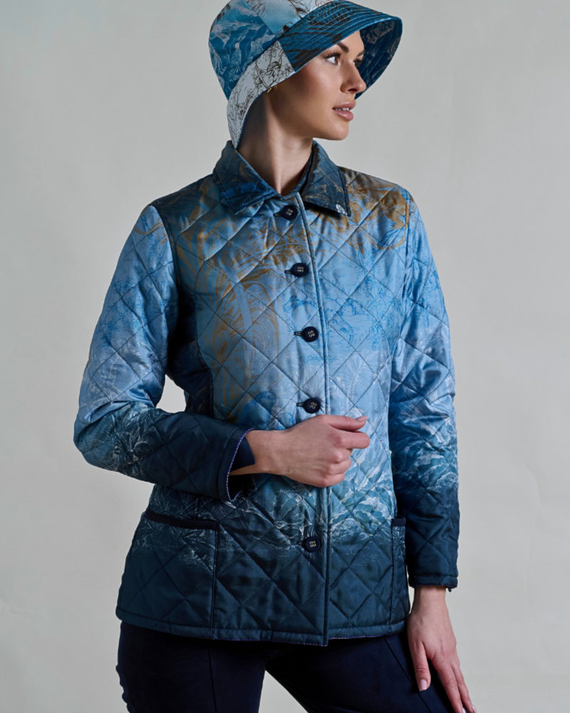 SAFARI BLUE QUILTED JACKET