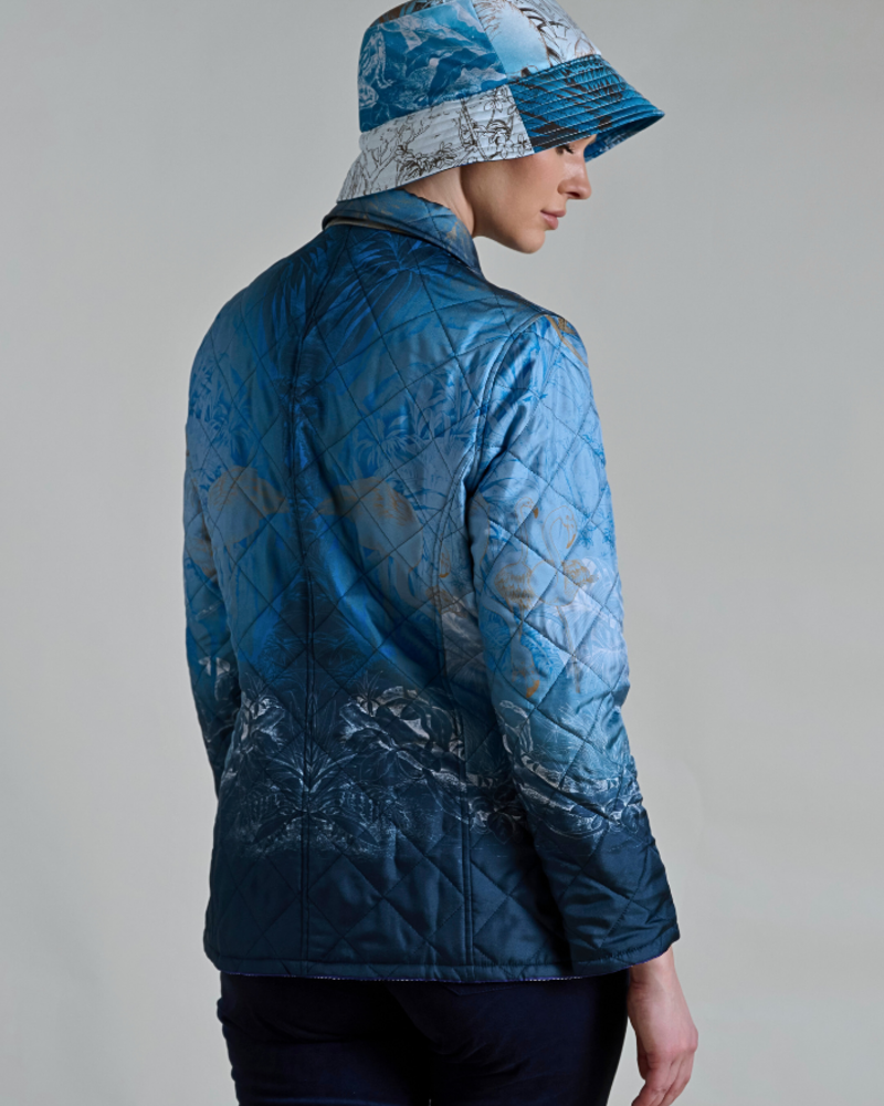 SAFARI BLUE QUILTED JACKET