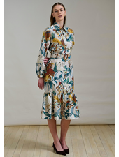 SICILY SILK LONG SLEEVE DRESS