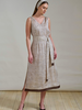 SILK SLEEVELESS DRESS: SARATOGA