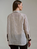COLLARED SILK PRINTED SHIRT: SARATOGA