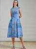 LONG SILK DRESS WITH CAP SLEEVES: SEVILLE