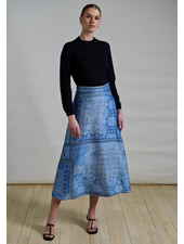 SILK  LONG SKIRT: SEVILLE