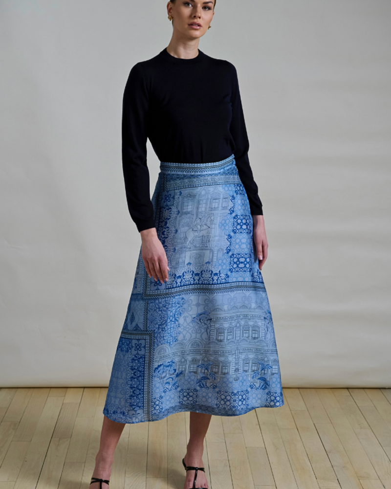 SILK  LONG SKIRT: SEVILLE