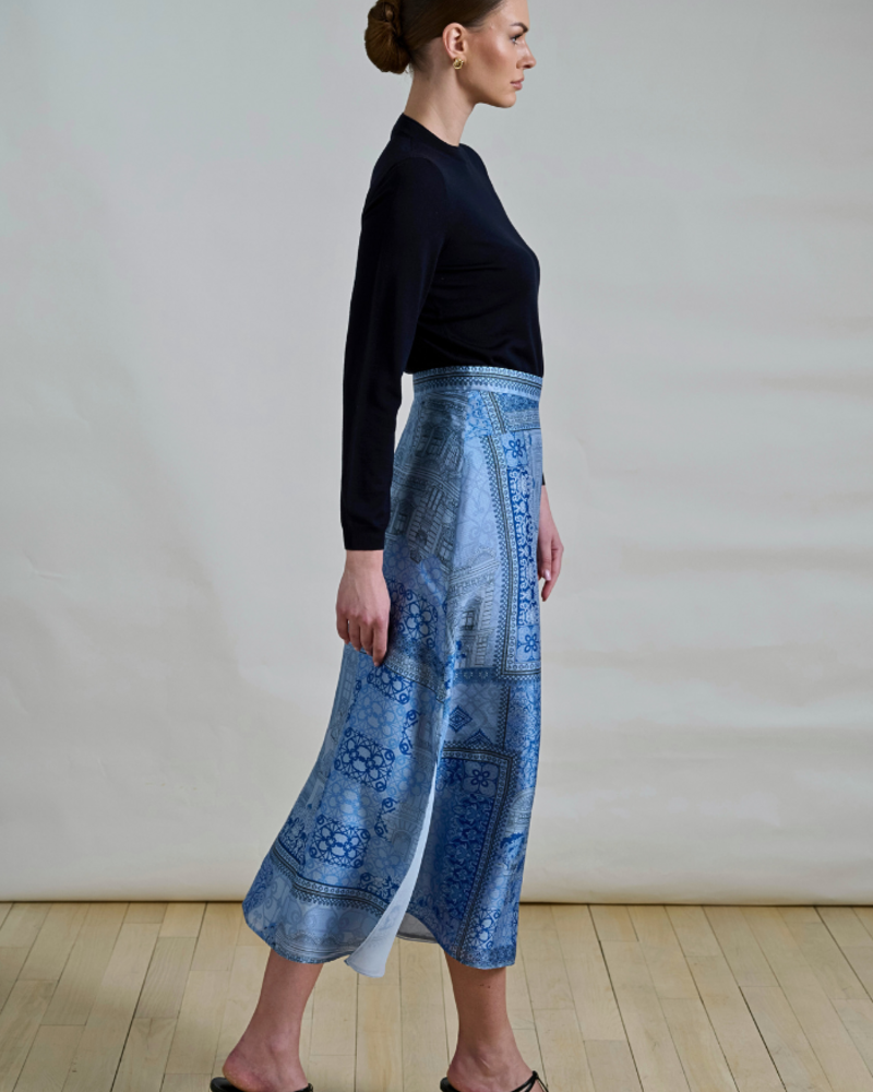 SILK  LONG SKIRT: SEVILLE