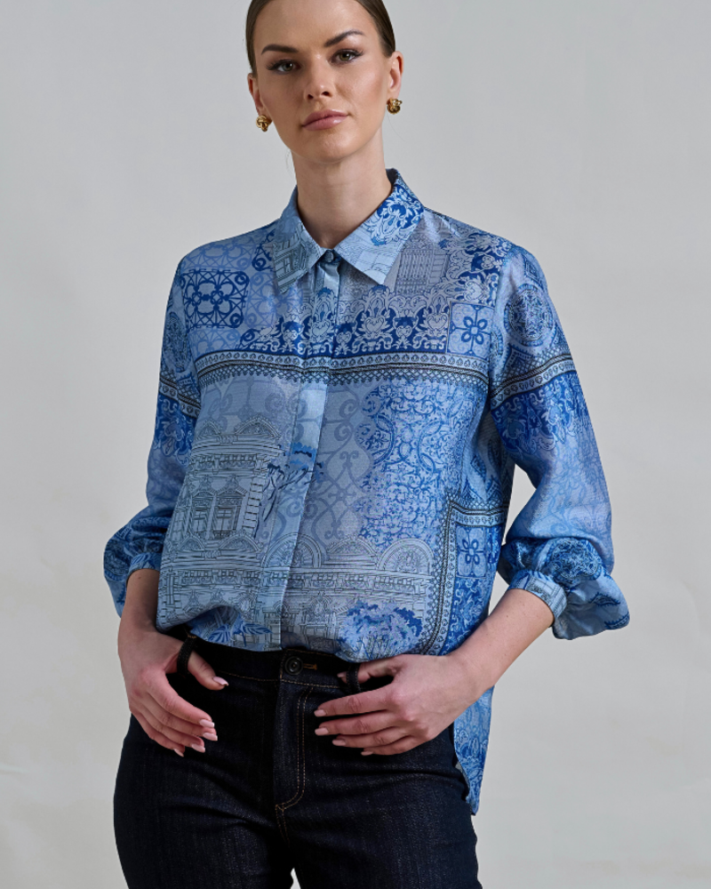 SILK PRINTED SHIRT: SEVILLE