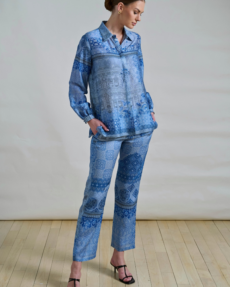 SILK PANTS PRINT: SEVILLE