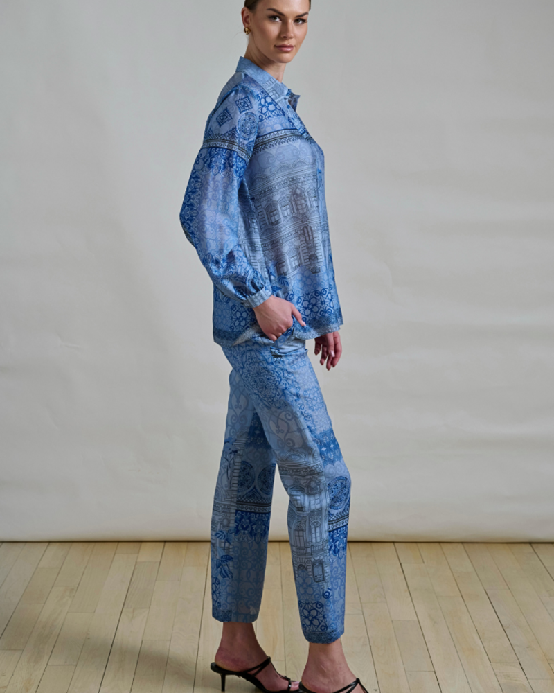 SILK PANTS PRINT: SEVILLE
