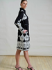 LONG COTTON DRESS EMBROIDERY BLACK DRESS