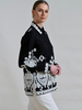 COTTON PRINTED SHIRT: EMBROIDERY BLACK