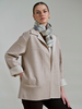DOUBLE FACE CHECKERED CASHMERE W/ POCKETS : BEIGE