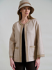 DOUBLE FACE CASHMERE & SILK JACKET W/ POCKETS : BEIGE