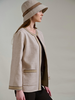DOUBLE FACE CASHMERE & SILK JACKET W/ POCKETS : BEIGE
