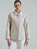 CASHMERE BUTTON DOWN WHITE EMBROIDERY CASHMERE AND SILK BEIGE JACKET