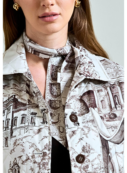 SILK TWILLY: MODERN LAKE COMO- 32" x 3"