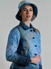 PRINTED COTTON  BUCKET HAT:SAFARI BLUE