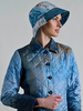 PRINTED COTTON  BUCKET HAT:SAFARI BLUE