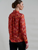 COLLARED SILK PRINTED SHIRT ZANZIBAR ORANGE
