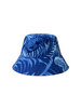 PRINTED SILK BUCKET HAT: CORSICA: BLUE