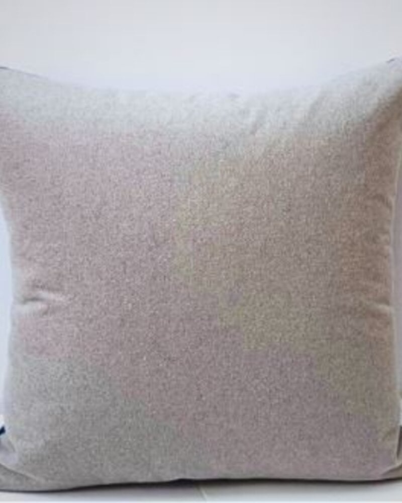 DOUBLE FACE CASHMERE  PILLOW NAVY STRIPPED: 21" X 21"