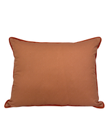 HERRINGBONE ORANGE AND SAND PILLOW