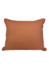 HERRINGBONE ORANGE AND SAND PILLOW